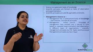 Class 12th – Management as Science  Business Studies  Tutorials Point [upl. by Scoville]