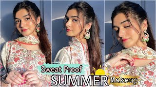 Sweat Proof Makeup For SUMMERS  Long Lasting  Oil Free Makeup Routine For Everyday [upl. by Ferrel]