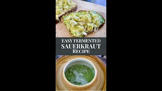 This easy fermented sauerkraut recipe is just thatEASY Try it out shorts sauerkraut ferment [upl. by Conlan]