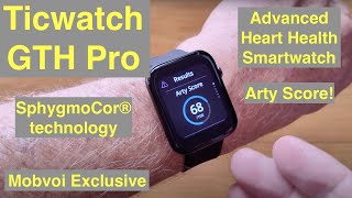 Mobvoi TicWatch GTH Pro Apple Watch Shaped Smartwatch with Heart Health Arty Score Unbox amp 1st Look [upl. by Solitta]