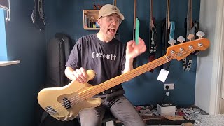 Squier 40th Anniversary Vintage Edition Precision Bass UnboxingFirst impressions [upl. by Aivil]