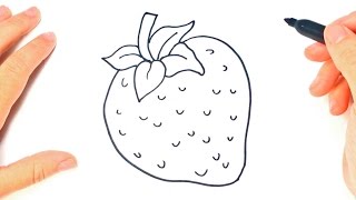 How to draw a Strawberry  Strawberry Easy Draw Tutorial [upl. by Fayre]