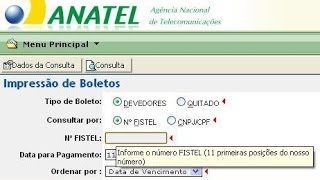 ANATEL  Como imprimir boleto do FISTEL [upl. by Gona]