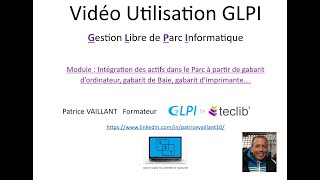 GLPI 100x  Module Gestion de Parc avec gabarit Baie gabarit ordinateur [upl. by Domeniga731]