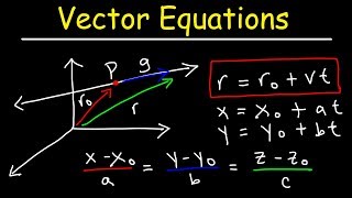 How To Find The Vector Equation of a Line and Symmetric amp Parametric Equations [upl. by Modestia]