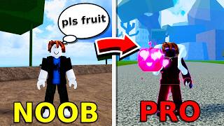 NOOB To PRO in Blox Fruits as a Fruit Beggar [upl. by Llertnov]