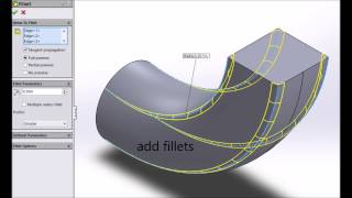 SolidWorks 2013 Tutorial to create a Circular to Square Duct HD [upl. by Ebony]