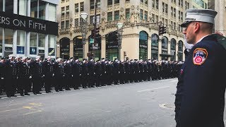 FDNY  Hundreds Gather as City Says Final Farewell to Fallen FDNY Firefighter Michael Davidson [upl. by Sadowski869]