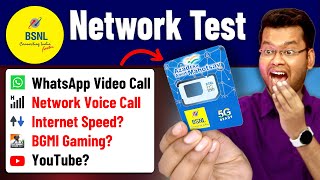 BSNL Sim Speed Test  15 Tests  BSNL 3G Speed BSNL 4G or 5G BSNL YouTube amp BSNL Calling Test [upl. by Ettenaj]