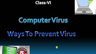 Class6 cbse  Computer virus and ways to prevent virus [upl. by Shelba415]