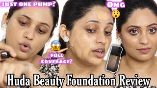 Omg 😱 My First Expensive Foundation Huda Beauty Faux Foundation Review Is it Full coverage [upl. by Adla132]