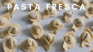 PASTA FRESCA come prepararla SENZA UOVA  Cappelletti fatti in casa [upl. by Notsyrb]