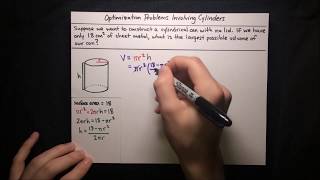 Optimization Problems Involving Cylinders [upl. by Sanjay]