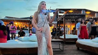 Electric Violin amp DJ  VESPER Beach Club Sardinia Italy Caterina Caramella Shouse Love Tonight [upl. by Cyndie]