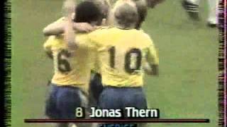 Jonas Thern 1st Official International Goal Sweden v France 16 AUG 1989 [upl. by Mylor]