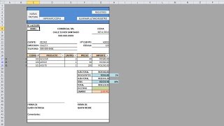 Como hacer una factura automática con macros en Excel Parte 1 [upl. by Annirok]