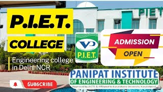 Panipat Institute of engineering and technology PIET  College Tour  Full Vlog piet [upl. by Chandra76]