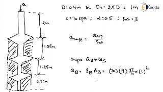 Numerical 2 on under reamed pile  Deep Foundation  Geotechnical Engineering  GATE [upl. by Gherlein]