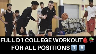 FULL D1 COLLEGE ELITE SKILLS BASKETBALL WORKOUT FOR ALL POSITIONS 15 MUST WATCH [upl. by Garfield]