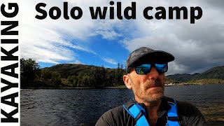 Solo  kayak  wild camp Loch Kartine Loch Lomond amp the Trossachs national Park Lovely sun set [upl. by Esir]