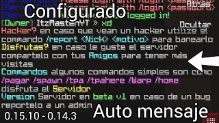 Plugin AutoMensaje  Configurado  Craftsman y Mastercraft  ⟩⟩01510  0143 ⟨⟨ [upl. by Nomyar642]