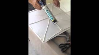 Styrofoam Ceiling Tiles Easy Application amp installation DIY [upl. by Letti]