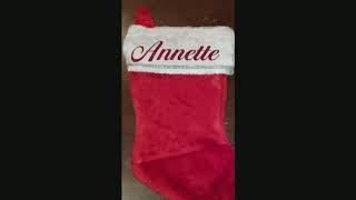 Custom rhinestone Christmas stocking [upl. by Paton]