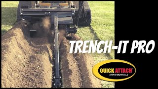 TrenchIt Pro Trencher for skid steers in action [upl. by Meekyh]