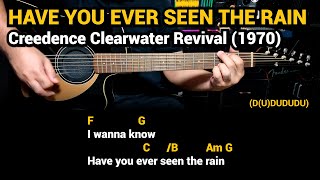 Have You Ever Seen The Rain  Creedence Clearwater Revival 1970 Easy Guitar Chords Tutorial Lyrics [upl. by Easter]