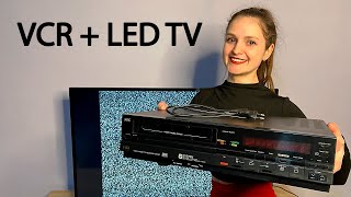 How to Connect an old VCR to a new TV  VHS tape recorder  Philips TV 43″ [upl. by Nyl932]