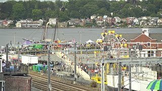 EarthCam Live New London CT  Sailfest Fireworks [upl. by Daus138]