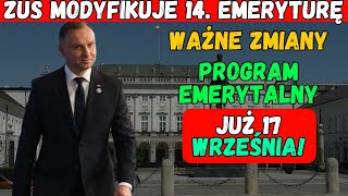 Emeryci uważajcie ZUS wprowadza nowe duże zmiany w 14 emeryturze od 17 września [upl. by Iduj103]