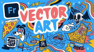 How To Make Vector Art in Adobe Fresco From Sketch to Finished Products [upl. by Oirad]