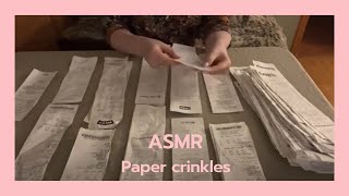 ASMR  Sorting receipts  Lots of paper crinkles  No talking [upl. by Silra]