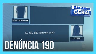 Mulher finge pedir açaí para denunciar agressor à polícia [upl. by Akissej]