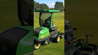 Greenkeeping Double cutting greens [upl. by Sivartal]