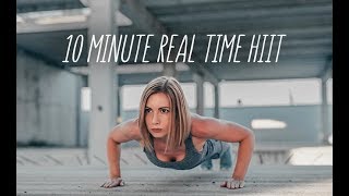 10 Minute HIIT Cardio Workout Real Time TOTALLY OUT OF BREATH [upl. by Orabel]