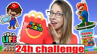 24H na CZERWONO z SUPER MARIO IDZIEMY do McDonalds 24h happymeal tocaboca [upl. by Brandwein]