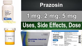 Prazosin Tablet  Pharmacology  Alpha Blockers Prazosin Terazosin Use Side Effects Dose [upl. by Eelrebmik]