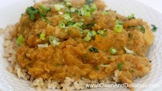 Red Lentil Stew W Root Veggies  Clean Eating Recipe [upl. by Evers]