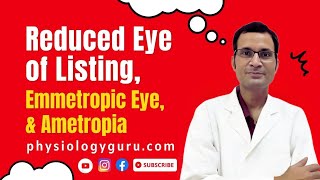 Reduced eye of Listing Emmetropic eye and Ametropia viveksirsphysiology vsp [upl. by Tonjes998]