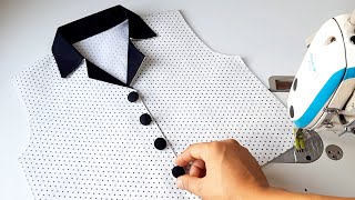 how to sew collar on dressthe Best sewing techniques this collar are here [upl. by Peh85]