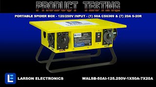 Portable Spider Box  125250V Input  1 50A CS6369 amp 7 20A 520R [upl. by Yrret]