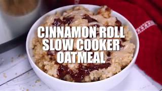 Cinnamon Roll Slow Cooker Oatmeal [upl. by Nylecyoj44]