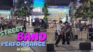 Street Band Performance in Siam Bangkok band streetmusic streetband [upl. by Behn]