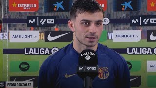 PEDRI REACCIONA TRAS GOLEADA BARCELONA 51 SEVILLA POR LA LIGA [upl. by Rebme834]