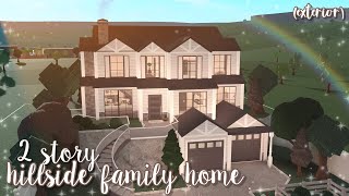 2 story hilldside family home exterior ♡  bloxburg speedbuild  luminto [upl. by Ettari607]