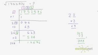 QT 44 Calculating square root by division method [upl. by Hannala811]