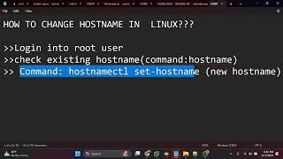 How to change hostname in Linux [upl. by Nosro]