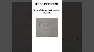 S4 BA Economics Mathematical Methods for economicsKerala university1 mark questionsTrace of matrix [upl. by Carberry]